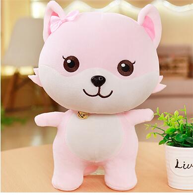 1pc 25cm Cute Wechat Emoji Package Cartoon Figures Plush Toy Staffed Lovely Kids Corgi Dog Couples Doll Valentines Gift for Girl