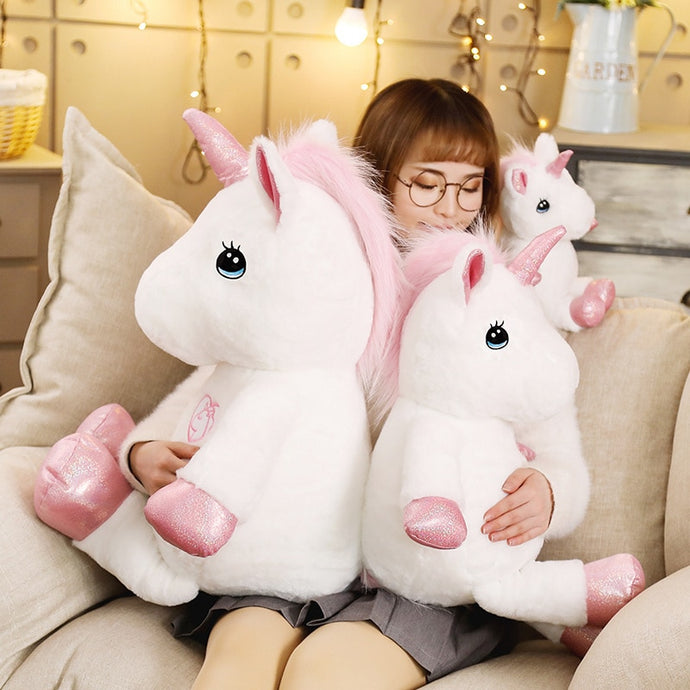 35-80cm Lovely Unicorn Plush Toy Stuffed Kawaii Soft Unicorn Plush Toys for Children Creative Birthday Gift for Girls Lovers