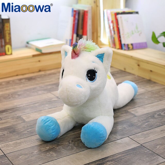 1pc 60cm Animal Baby Dolls Kawaii Cartoon Rainbow Unicorn Plush Skin Kids Present Toys Children Baby Birthday Gift